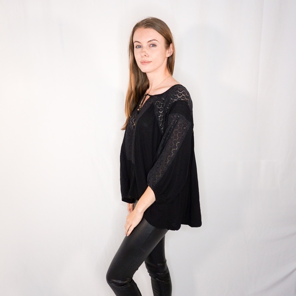 FREE PEOPLE Contrast Illusion Embroidered Blouse - Picture 5 of 8